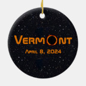 Totally Vermont 2024 Solar Eclipse Keramik Ornament (Hinten)