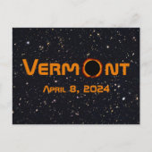 Totally Vermont 2024 Solar Eclipse Postkarte (Vorderseite)