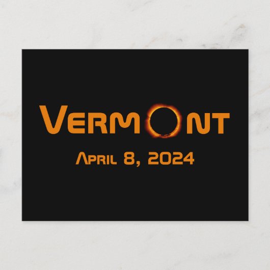Totally Vermont 2024 Solar Eclipse Postkarte (Vorderseite)