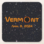 Totally Vermont 2024 Solar Eclipse Rechteckiger Pappuntersetzer (Vorderseite)