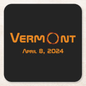 Totally Vermont 2024 Solar Eclipse Rechteckiger Pappuntersetzer (Vorderseite)