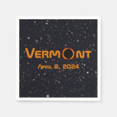 Totally Vermont 2024 Solar Eclipse Serviette (Vorderseite)