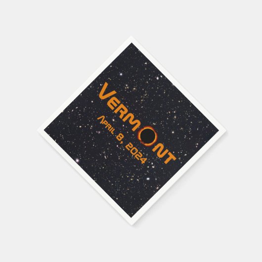 Totally Vermont 2024 Solar Eclipse Serviette (Ecke)