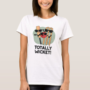 Totally Wicket Funny Sports Cricket Puff T-Shirt