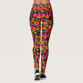 Totally Wild in den 1970er Jahren Inspirierte Blum Leggings (Rückseite)