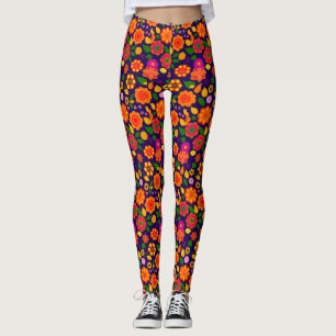 Totally Wild in den 1970er Jahren Inspirierte Blum Leggings