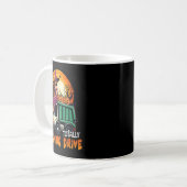 Totally Witching Drive Niedlich Hexe auf Garbage T Kaffeetasse (Vorderseite Links)