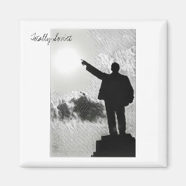 Totalsowjetischer Lenin, der auf das Way Magnet ve