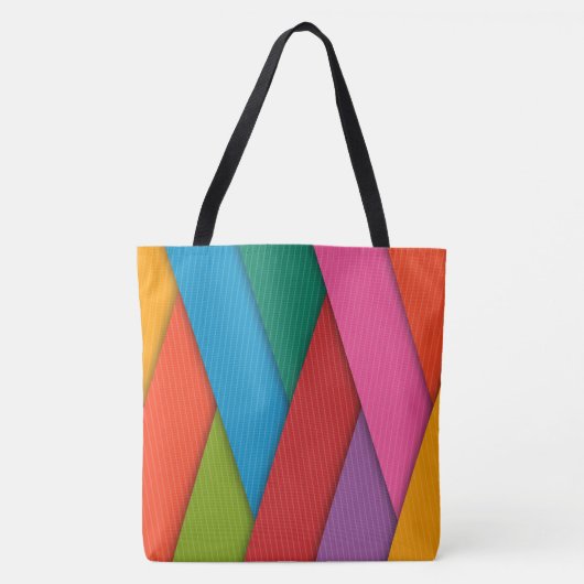 Totbeutel Farbige Dreiecke Tasche (Vorderseite)