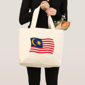 Totbeutel für die malaysische Flagge Jumbo Stoffbeutel (Vorderseite (Produkt))