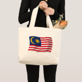 Totbeutel für die malaysische Flagge Jumbo Stoffbeutel (Vorderseite (Produkt))