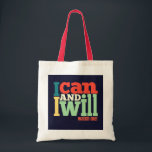 Totbeutel - Ich kann und werde" Tragetasche<br><div class="desc">Machen Sie eine Aussage mit diesem stilvollen Totbeutel mit dem motivierend Satz 'I Can and I Will'. Aus hochwertigen Materialien gefertigt,  eignet sich diese Tasche ideal für den täglichen Gebrauch,  Einkäufe oder als Geschenk für Freunde und Familie,  die einen Hauch von Inspiration und Selbstbestimmung Liebe haben."</div>