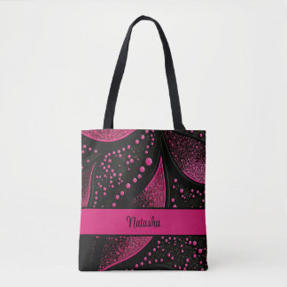 Totbeutel in Schwarz und Heiß rosa mit individuell Tasche