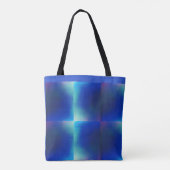 Totbeutel mit blauem und türkisfarbenem Design Tasche (Rückseite)