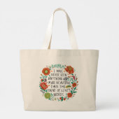 Totbeutel mit Floral II Jumbo Stoffbeutel (Rückseite)