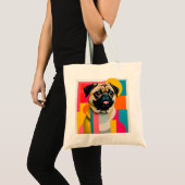 Totbeutel mit Mops-Design Tragetasche (Vorderseite (Produkt))