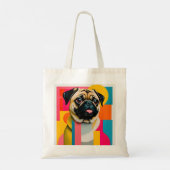Totbeutel mit Mops-Design Tragetasche (Rückseite)