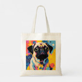 Totbeutel mit Mops-Design Tragetasche (Rückseite)