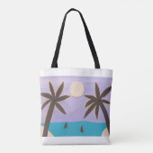 Totbeutel mit Palm und Ocean Design Tasche (Rückseite)