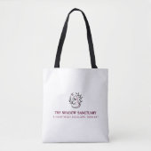 Totbeutel mit rosa und schwarz Logo-Design Tasche (Vorderseite)