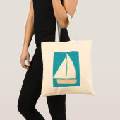 Totbeutel mit Sailboat Design Tragetasche (Vorderseite (Produkt))