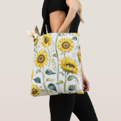 Totbeutel mit Sonnenblumen Tasche (Von Nahem)