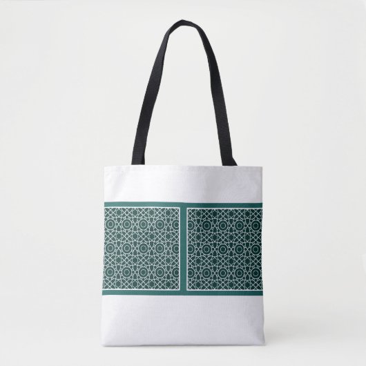 Totbeutel mit türkischem Fliesenmuster grün Tasche (Vorderseite)