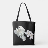 Totbeutel mit weißen Blüten Tasche (Rückseite)