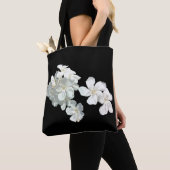 Totbeutel mit weißen Blüten Tasche (Von Nahem)