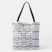 Totbeutel Schwarz & Weiß Gemüse Tasche (Rückseite)