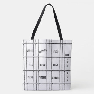 Totbeutel Schwarz & Weiß Mehr Hühnchen Tasche