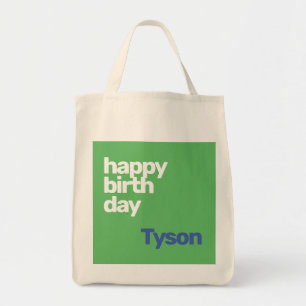 Totbeutel zum Geburtstag benutzerfreundlich grün w Tragetasche
