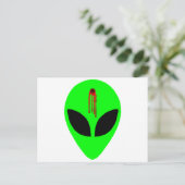 Tote Alien Postkarte (Stehend Vorderseite)