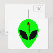 Tote Alien Postkarte (Vorne/Hinten)