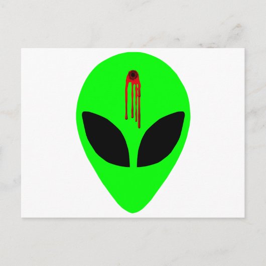 Tote Alien Postkarte (Vorderseite)