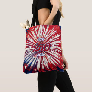 Tote Amerikas 250. Geburtstag 1776-2026 Rot, Weiß Tasche