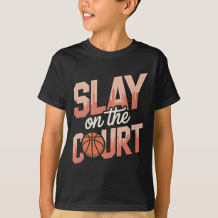 Töte auf dem Court Mädchen Skizze Spieler T-Shirt