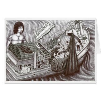 Tote Augen-Karte mit Vannak über Boot