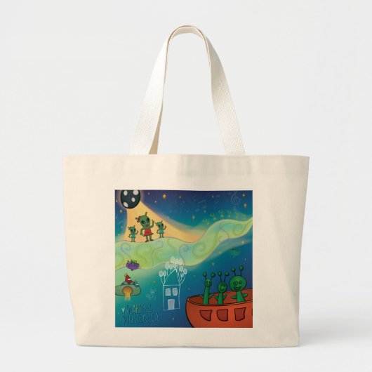 Tote Bag - Alien Konzert Jumbo Stoffbeutel (Vorne)