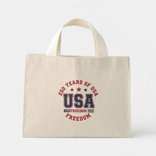Tote Bag-American Independence Tote Bag Mini Stoffbeutel (Rückseite)