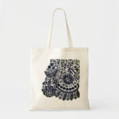 TOTE BAG ANTIQUE LACE PATTERN INDIVIDUELLE NAME TRAGETASCHE (Vorne)