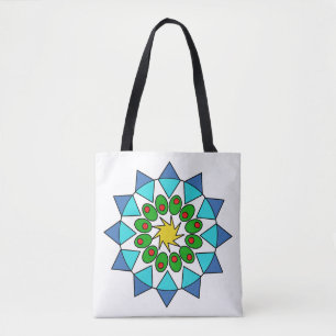 Tote Bag (ao) - Farbige Mandala Tasche
