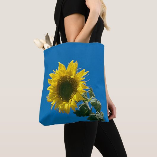 Tote Bag (ao) - Große Sonnenblume Tasche (Von Nahem)