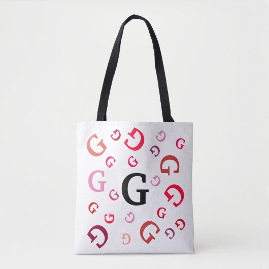 Tote Bag (ao) - Jumbled Letters in Reds Tasche (Vorderseite)