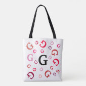 Tote Bag (ao) - Jumbled Letters in Reds Tasche (Rückseite)