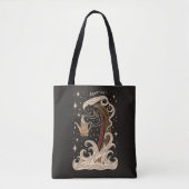 Tote Bag Aquarius Celestial Zodiac Art Tasche (Vorderseite)