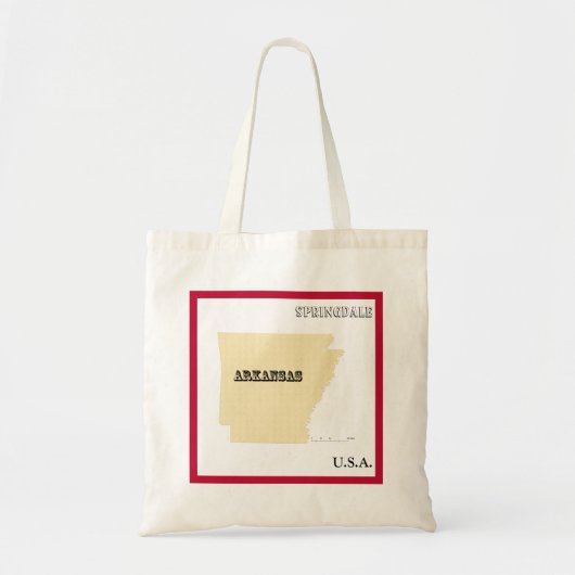 Tote Bag - Arkansas State Map with City Tragetasche (Vorne)