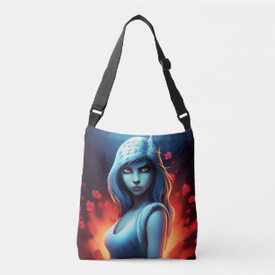 Tote Bag Blue Girl Tragetaschen Mit Langen Trägern