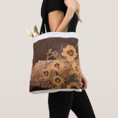 Tote Bag-Blume beiseite eines Log-Sarr Tasche (Von Nahem)