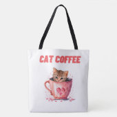 Tote Bag Cat Caffee Tasche (Vorderseite)